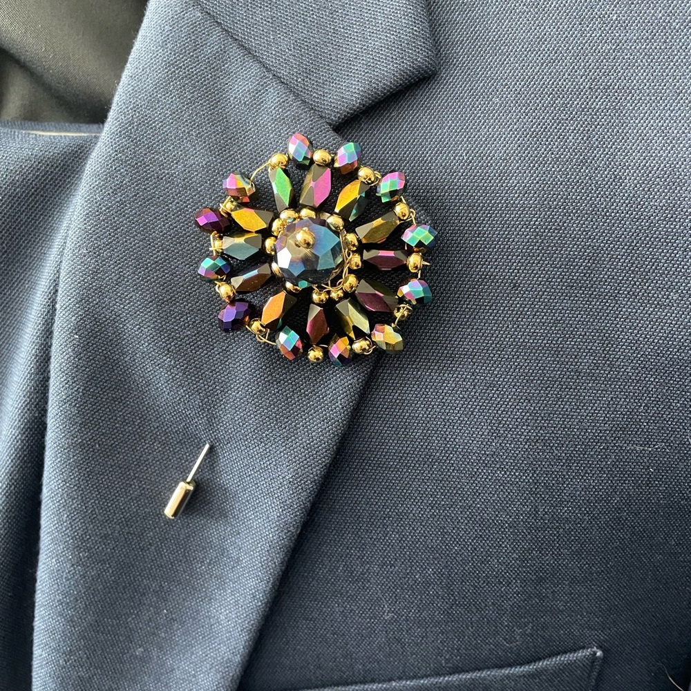 Multicolor Gem Brooch